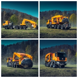 Продажа машин для пересадки деревьев на шасси Tatra 10x8 с оборудованием Optimal. Купить пересадчик деревьев, производство пересадочных машин.
