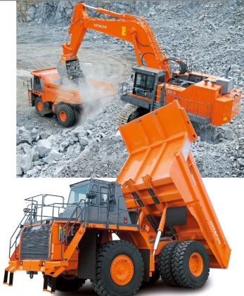 Горнодобывающий самосвал Hitachi EH1100 RDT