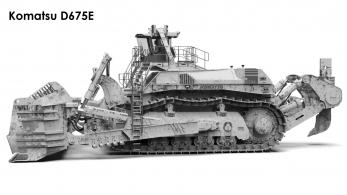 Komatsu D675E бульдозер массой 250 тонн