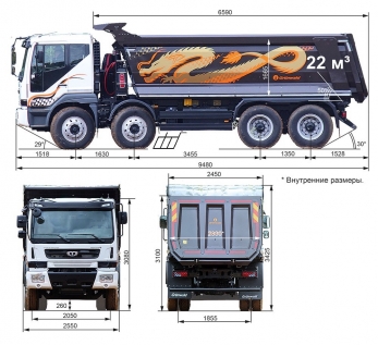 Самосвалы Grunwald шасси Daewoo Novus