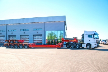 MAN TGS сцепка низкорамник трал Goldhofer HYST