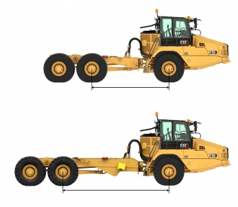 CAT 6x6 шарнирное шасси самосвала