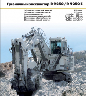 LIEBHERR R9250 карьерный экскаватор