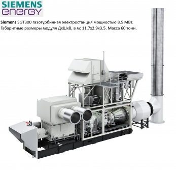 Siemens SGT300 электростанция газотурбинная