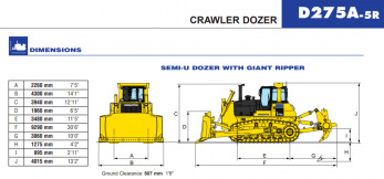 Komatsu D275A-5R бульдозер