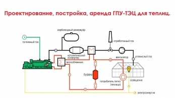 Тепличная ГПУ-ТЭЦ аренда продажа