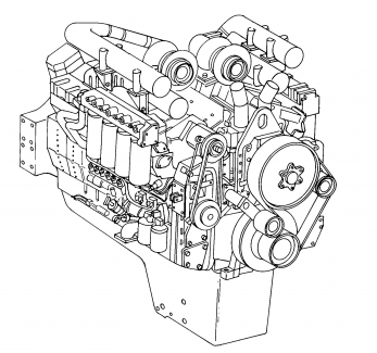 Komatsu SAA12V140E дизельный двигатель